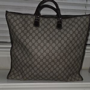 Gucci Brown and CeeaMonogram Tote